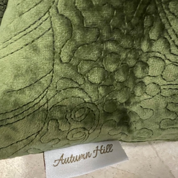 Autumn Hill velveteen olive green autumn cushions - Picture 5 of 6